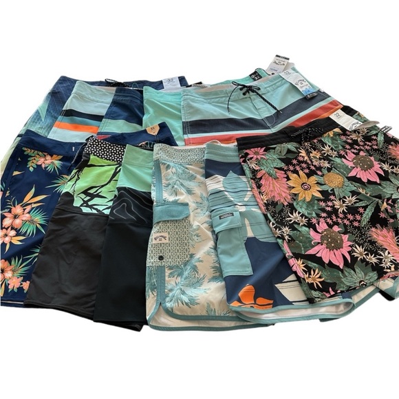 Billabong Momentum Pro Performance 19" Boardshorts Swim Trunks NWOT Mens Size 32 - Picture 10 of 11